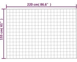 vidaXL Verzwaringsdeken 155x220 cm - 7 kg - Grijs Verzwaringsdeken - Deken - Slapeloosheid - Rustig Slapen - Stress Reduceren