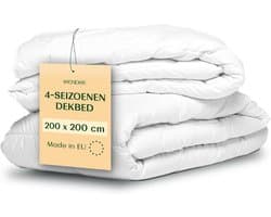 Vier seizoenen dekbed - Deken set - Heerlijk slapen - Verstelbare warmte - 200x200 cm - Wit