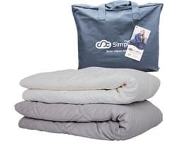 Verzwaringsdeken Set 10 KG Weighted Blanket Beter Slapen – Wasbare Warme Hoes – 200 x 140 – Wit
