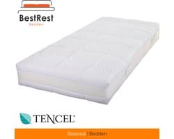 Pocketvering Matras 120x200 – 25cm Dik – Tencel 1000 – HR55 Koudschuim – Tencel Hoes – Ventilerend & Veerkrachtig – Anti-Allergisch