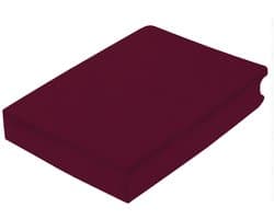 Princess Line Luxe Flanel Hoeslaken 2-Persoons - Lits-jumeaux - 180x200 cm - Extra Zacht & Warm - 100% Katoen - Bordeaux Rood - Strijkvrij - Rondom Elastiek - Hoekhoogte 28 cm