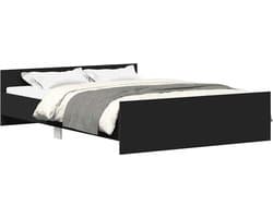 Tweepersoonsbed | Dubbelbed | Volwassenenbed | Bedframe met hoofd- en voeteneinde zwart 120x200 cm