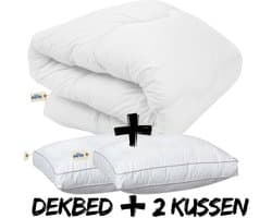 Bafra dekbed set - All Year Dekbed - Dekbed met hoofdkussen - Antiallergische Dekbed 200x200 cm - Box hoofdkussen - Ultra soft imitatie dons