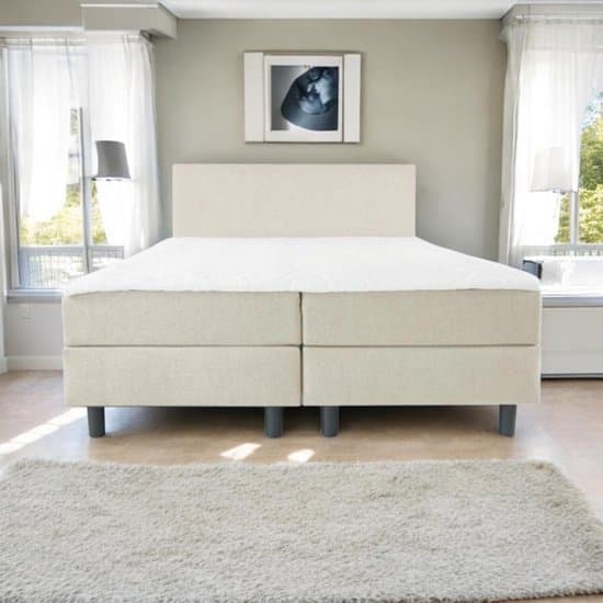 Boxspring Serenity - 180x200 Compleet - Beige Glad - AVV Matrassen