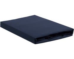 Ambiante Katoen - Splittopper Hoeslaken - 160x220 - Donker Blauw