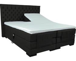 Slaaploods.nl Princess - Elektrische Boxspring inclusief matras - 200x210 cm - Zwart