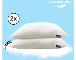 Hoofdkussen , Ergonomisch, Orthopedisch, Pure Comfort,Nekklachten, 60x70 cm, 2 stuks , duo pack, Geschikt voor rug-, zij- en buikslapers
