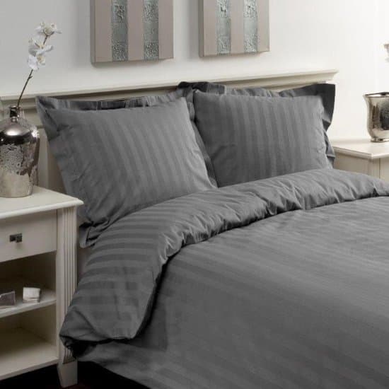 Papillon Uni Satijn - Dekbedovertrek - Tweepersoons - 200x200/220 - Grijs