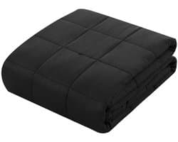 Vonia Verzwaringsdeken 9 kg - Verzwaarde Deken - Weighted Blanket - 150 x 200 cm – Zwart