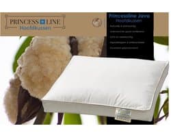 Princess Line Kapok Boxmodel Hoofdkussen - 60x50x10 cm - 100% Natuurlijk - Perkal Katoen - Javaanse Kapokvulling