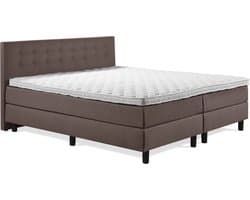 Boxspring Luxe 140x200 Knopen Bruin