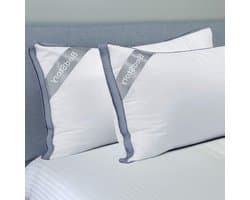 42 x 70 cm hypoallergeen dons alternatief hotelkussen - set van 2 - ademend zijrasterontwerp - zijrug en buikslaper - ultrazacht en pluizig