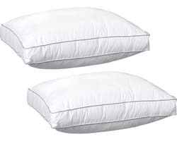 2x Orthomedisch box hoofdkussens - luxe hoofdkussens - 50x60 cm - set (2 hoofdkussens)