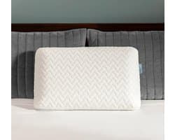 Traagschuim Kussen - Neksteunkussen Hoofdkussen - Goede Nachtrust - Ergonomisch Design - 60x36cm - Wit