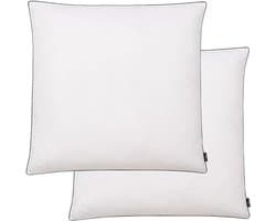 Hoofdkussens Set - Zachte Kussens - Comfortabel Slapen - Vormvast Dons & Veren - 80 x 80 cm - Wit