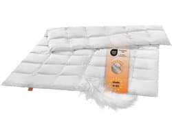 sleepling donzen dekbed - all year dekbed 200x200 cm - medium dekbed met 90% dons / 10% veren - als medium warm donsdekbed, verendekbed of all-season deken met dons - Downpass gecertificeerd - Made in EU - 200 x 200 cm - wit