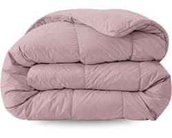 Zelesta Comfort Uni Dekbed zonder overtrek - Wasbaar Hoesloos dekbed - Met vaste overtrek - 2 in 1 - Oud Roze - 140x200cm