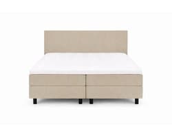 Boxspring Ayla Royal - 160x200 Compleet - Beige Glad - Ayla Matrassen - 2 persoons