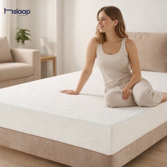 Slaapluxe matras®-Hr koudschuim 160x200 cm | 20cm dik - Afritsbaar tijk wasbaar