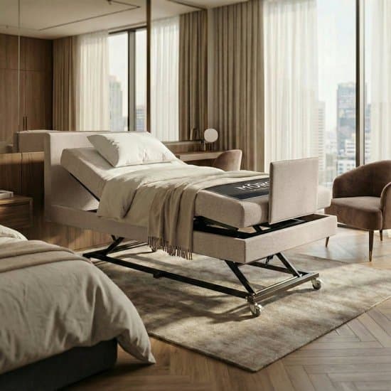 Mörgenn Elektrisch Verstelbaar Hooglaag Bed Robuusto - Antraciet - 140x200