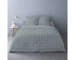 Luxe Katoen Flanel dekbedovertrek Noche Jadeite - 240x220