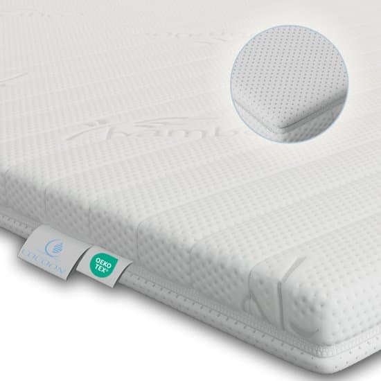 Topmatras - 120x200 - Topper HR Koudschuim - 12cm - Afritsbaar Wasbaar Tijk - Orthopedisch - Anti-allergisch - Gemiddeld hardheid - Hybrid - Topdekmatras - Topper Hotel XL - Anti Bacterieel - CertiPUR® en Okoetex gecertificeerd