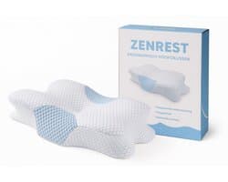 ZenRest® Ergonomisch Vlinderkussen – Traagschuim Hoofdkussen – Orthopedisch Neksteunkussen – Ademend & Koelend – Voor Zij-, Rug- en Buikslapers – Premium Kwaliteit - Nieuwste Model