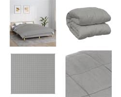 vidaXL - Verzwaringsdeken - 200x230 - cm - 9 - kg - stof - grijs