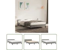 vidaXL Bedframe Grijs - Fluweel Bed - Bedframe zonder matras 120x190 cm fluweel lichtgrijs - Tweepersoons Bed - Boxspring Alternatief - King Size Bed