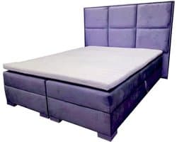 Boxspringbed grand- 140x200- met opbergruimte- met vaste matras- inclusief topper 4cm dik - antraciet velvet