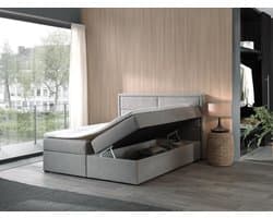 Boxspring Met opbergruimte Soro - 160x200 cm - compleet boxspring / compleet bed met opbergruimte storage - inclusief vaste matras en topper