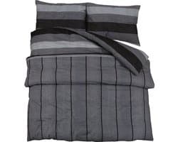Dekbedovertrekset | Beddengoed 200x200 cm katoen donkergrijs