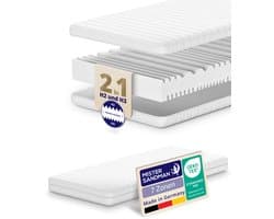 Koudschuim Matras - 140x200 - 7 zones - 15 cm hoog - Wasbare hoes & Allergievriendelijk - Stevig
