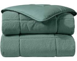 Zelesta® Teddybed Groen 200x200 - Teddy Dekbedovertrek - 30 dagen proefslapen - Fluffy Dekbedovertrek - Wasbaar dekbed - Dekbed zonder overtrek
