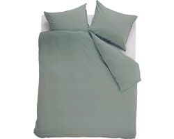 Ambiante Cotton Uni dekbedovertrek - Effen - Tweepersoons - 200x200/220 cm - Groen