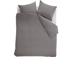 Ambiante Cotton Uni dekbedovertrek - Effen - Tweepersoons - 200x200/220 - Grijs