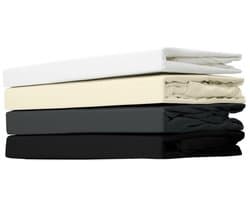 Hoeslaken Jersey Katoen - Boxspring Ecru - 120x200 - 100% Katoen - Oeko-Tex gecertificeerd