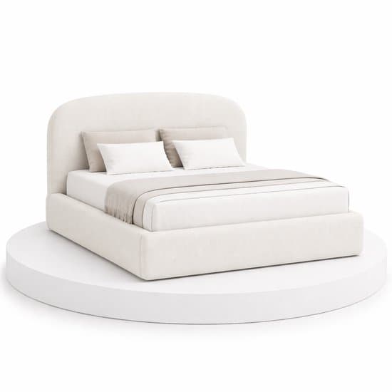 Japandi Bed Shira - 180x210 Compleet - Boxspring met opbergruimte - Off-white - BalBedden