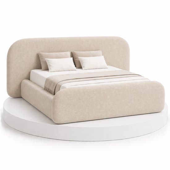 Japandi Bed Kanso - 200x220 Compleet - Boxspring met opbergruimte - Beige - BalBedden