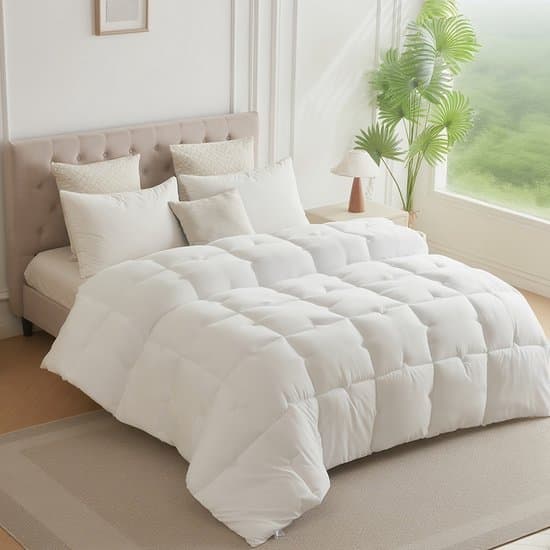 Dekbed - dekbed zonder overtrek - 1 Stuk Dikke Dekbed, Dubbelzijdig Gebruik 100% Polyester Gewatteerd 400gsm Quilted Deeken, Ultra-Zacht, Wasmachinebestendig, Geschikt Voor Alle Seizoenen, Ideaal Cadeau En Perfect voor Hotels, Studenten en Slaapzalen