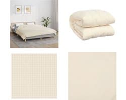 vidaXL - Verzwaringsdeken - 200x200 - cm - 9 - kg - stof - lichtcrèmekleurig