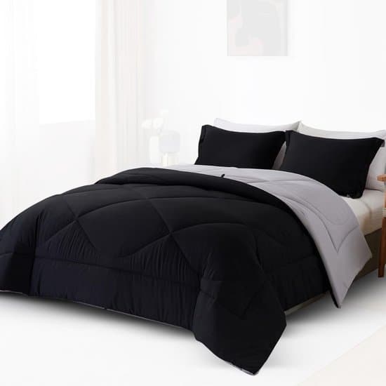 Dekbed 240x220 - 2 Persoons 4 Seizoenen - Wasbaar - Extra Zacht - Zwart