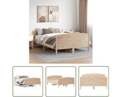vidaXL Slaapcomfort - Massief Grenenhout Bed Frame - Bedframe zonder matras massief grenenhout 120x200 cm - Houten Bed - Tweepersoons Bed - Bedbank
