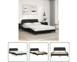 vidaXL Boxspring - Bed Frame - Bedframe Dover kunstleer zwart 120x200 cm - Tweepersoonsbed - Zwarte Bedbank - Kunstleder Bed