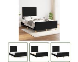 vidaXL Boxspring - Bed Frame - Bedframe zonder matras 120x190 cm stof zwart - Tweepersoonsbed - Slaapcomfort - Design Bed