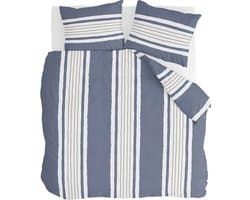 Walra Dekbedovertrek Remade Painted Stripes - 240x220 - 100% katoen - Jeans Blauw