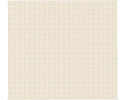 vidaXL - Verzwaringsdeken - 200x220 - cm - 13 - kg - stof - lichtcrèmekleurig