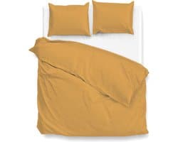 Zohome Dekbedovertrek Satinado - Effen Bedlinnen - 260x220 - Oranje - Dekbedhoes van 100% Katoen-Satijn