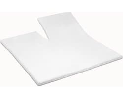 Cinderella - Molton topper hoeslaken - enkele split - tot 15 cm matrashoogte - 160x200/210 cm - Wit