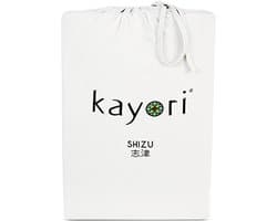 Kayori Shizu Hoeslaken Jersey Stretch - 140-160x200-220cm - Matrasdikte 35cm - Rondom Elastiek - Biologisch Katoen - Strijkvrij - Offwhite